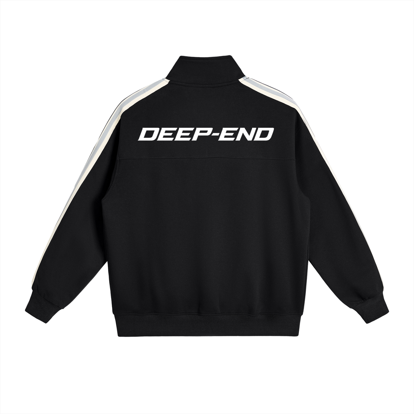DEEP-END Contrast Side-Stripe Stand Collar  Jacket