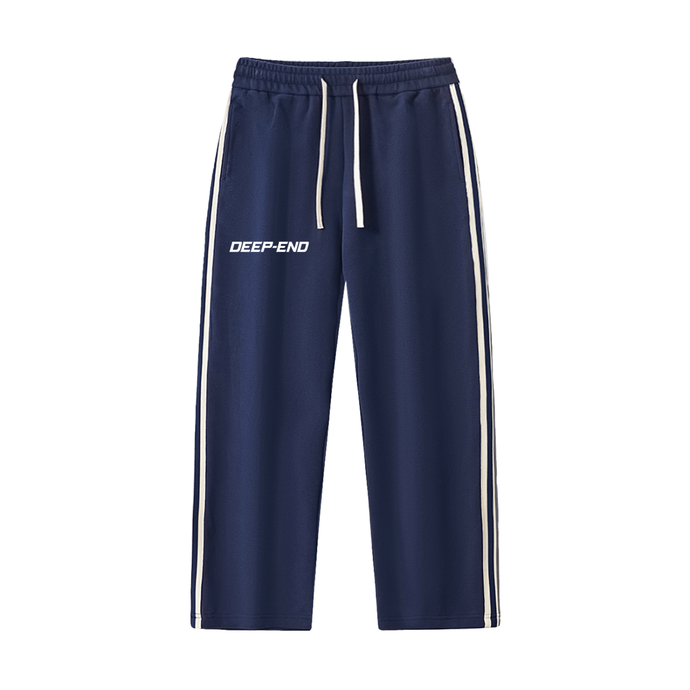 Deep-END Contrast Side-Stripe Straight-Leg  Pants