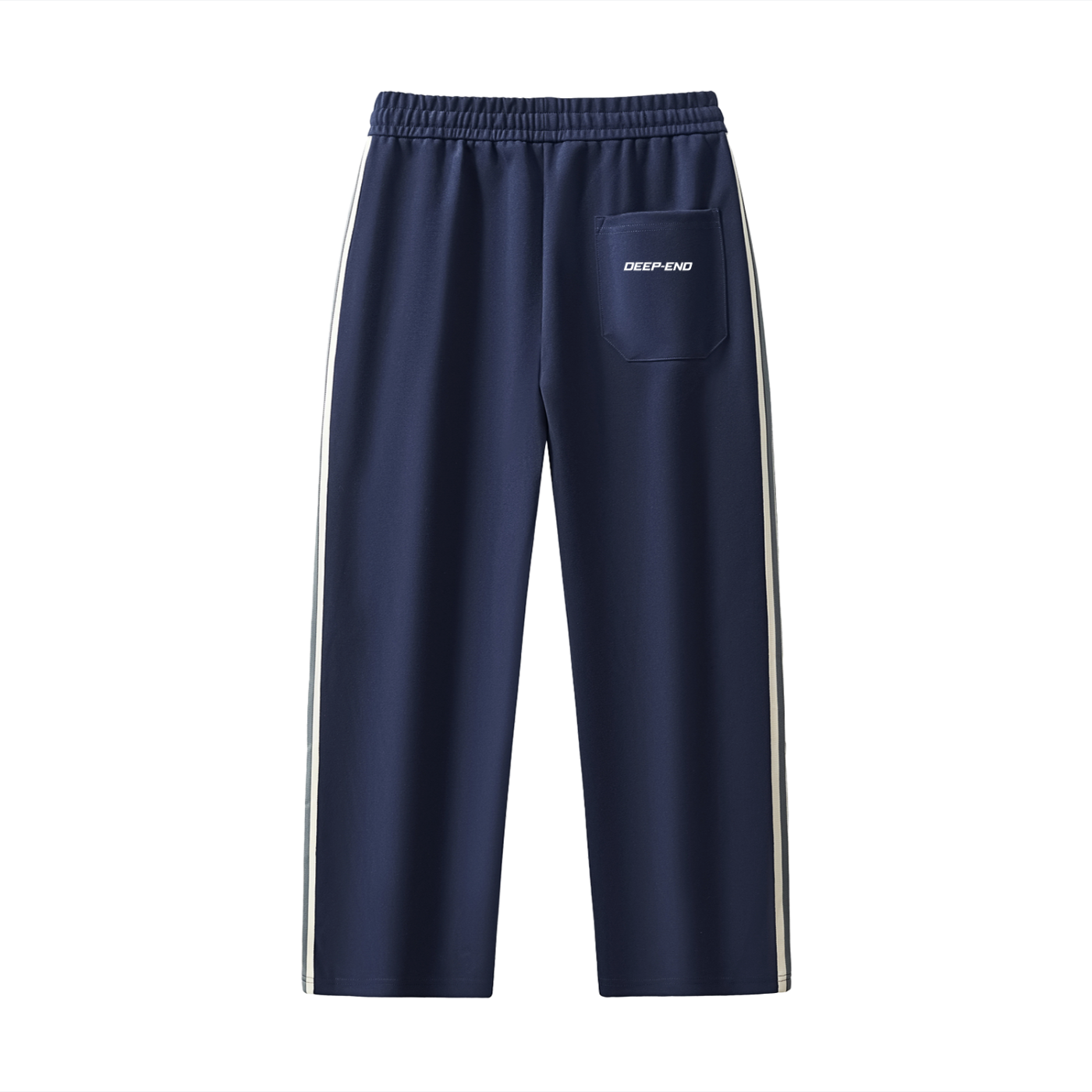 Deep-END Contrast Side-Stripe Straight-Leg  Pants