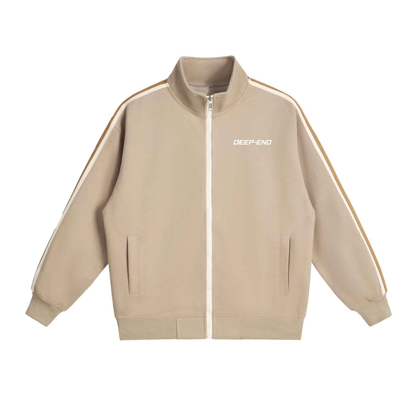 DEEP-END Contrast Side-Stripe Stand Collar  Jacket