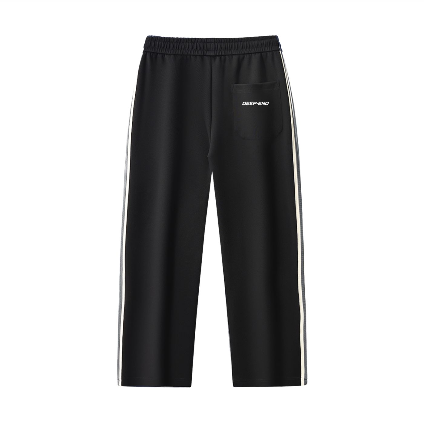 Deep-END Contrast Side-Stripe Straight-Leg  Pants