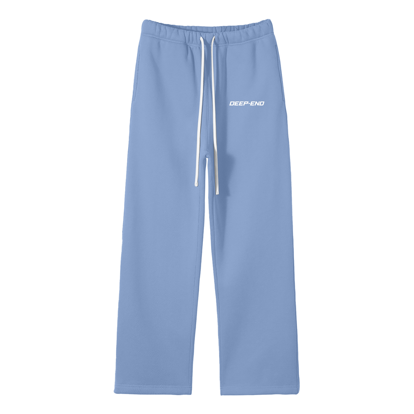 DEEP-END Streetwear Unisex Solid Color Fleece Straight Leg Pants