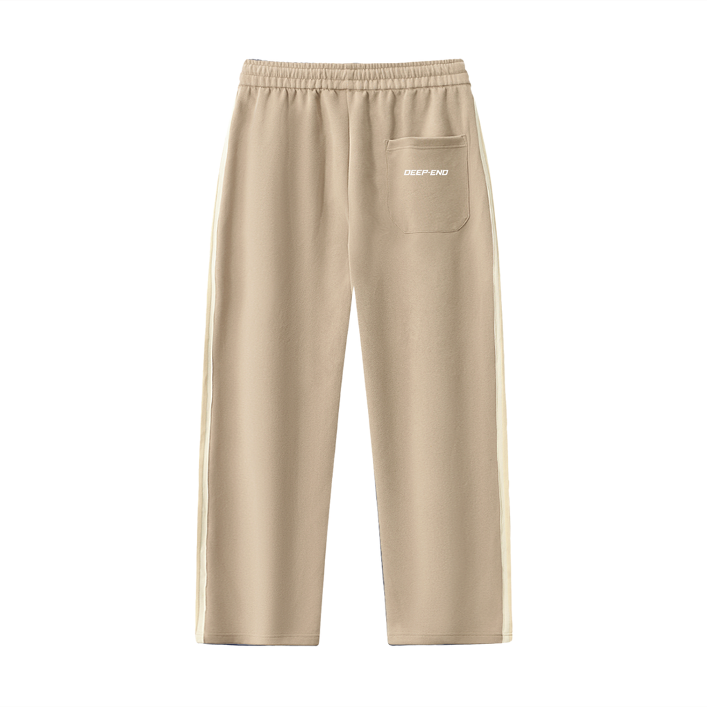 Deep-END Contrast Side-Stripe Straight-Leg  Pants