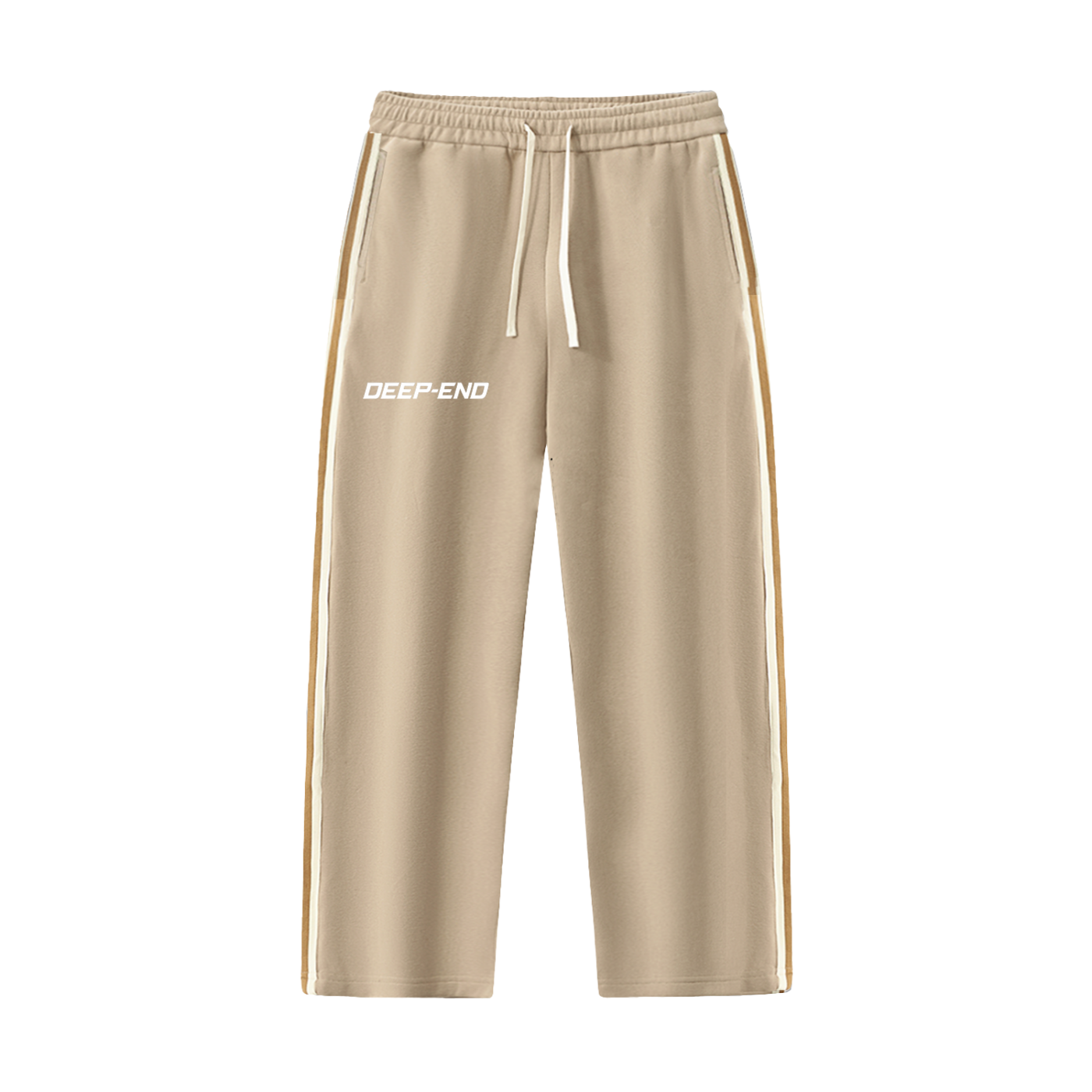 Deep-END Contrast Side-Stripe Straight-Leg  Pants