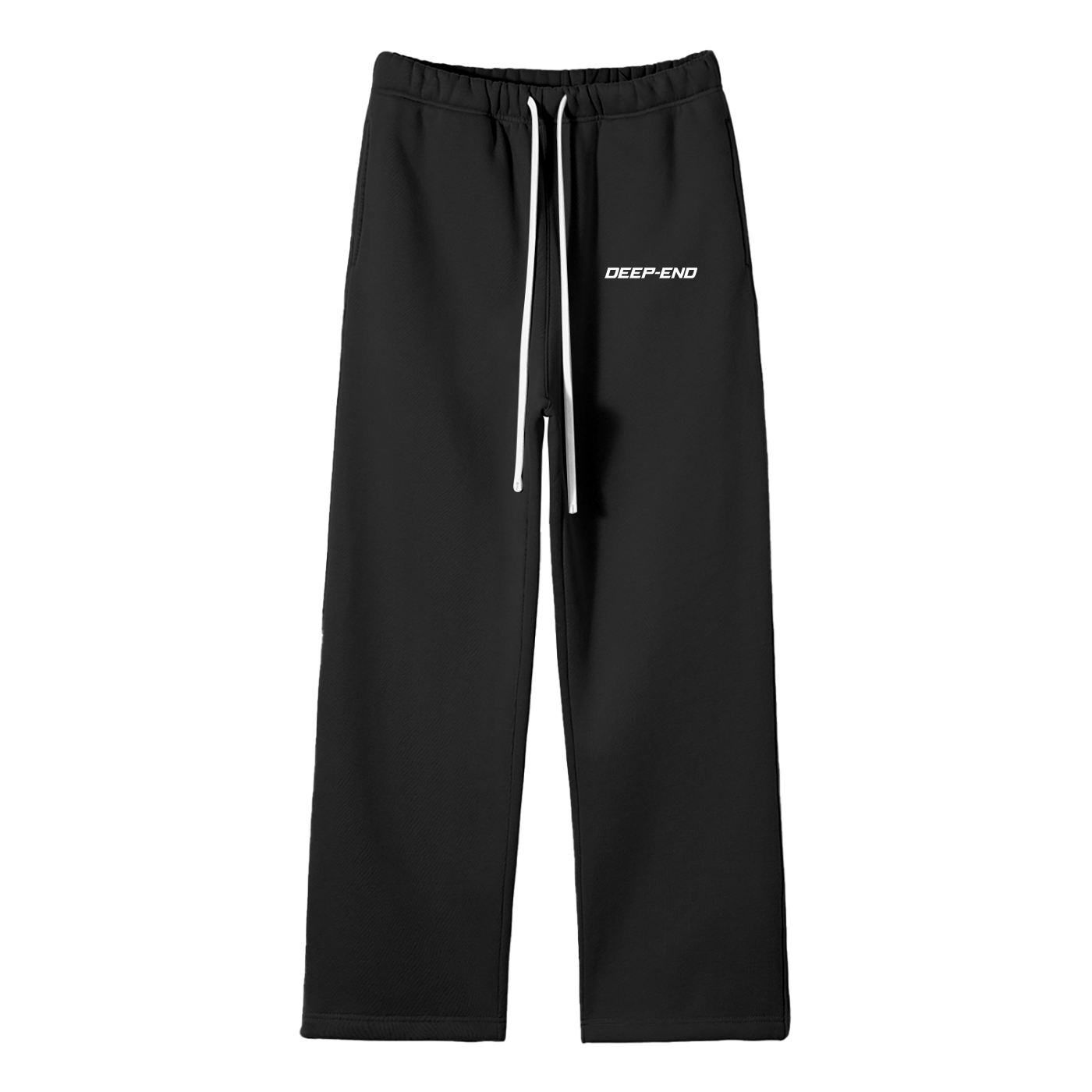 DEEP-END Streetwear Unisex Solid Color Fleece Straight Leg Pants