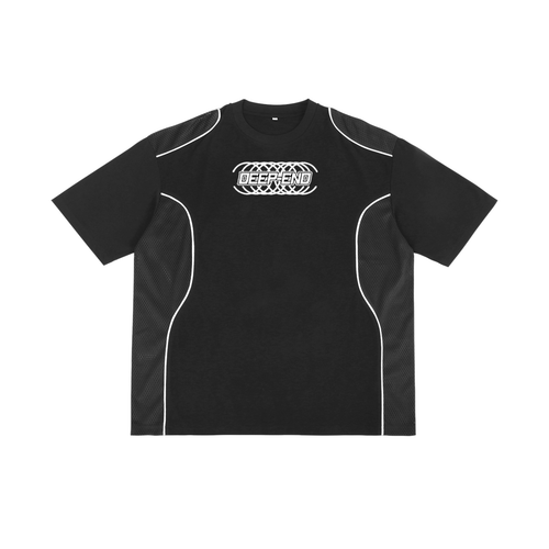 Deep-End Contrast Piped Panel T-Shirt