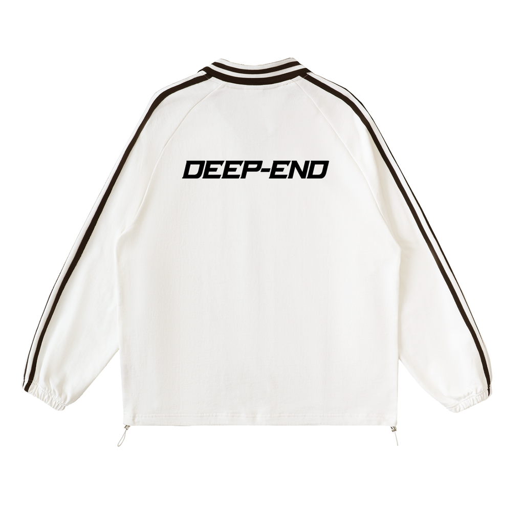 Deep-End  Lapel Collar Sweatshirt