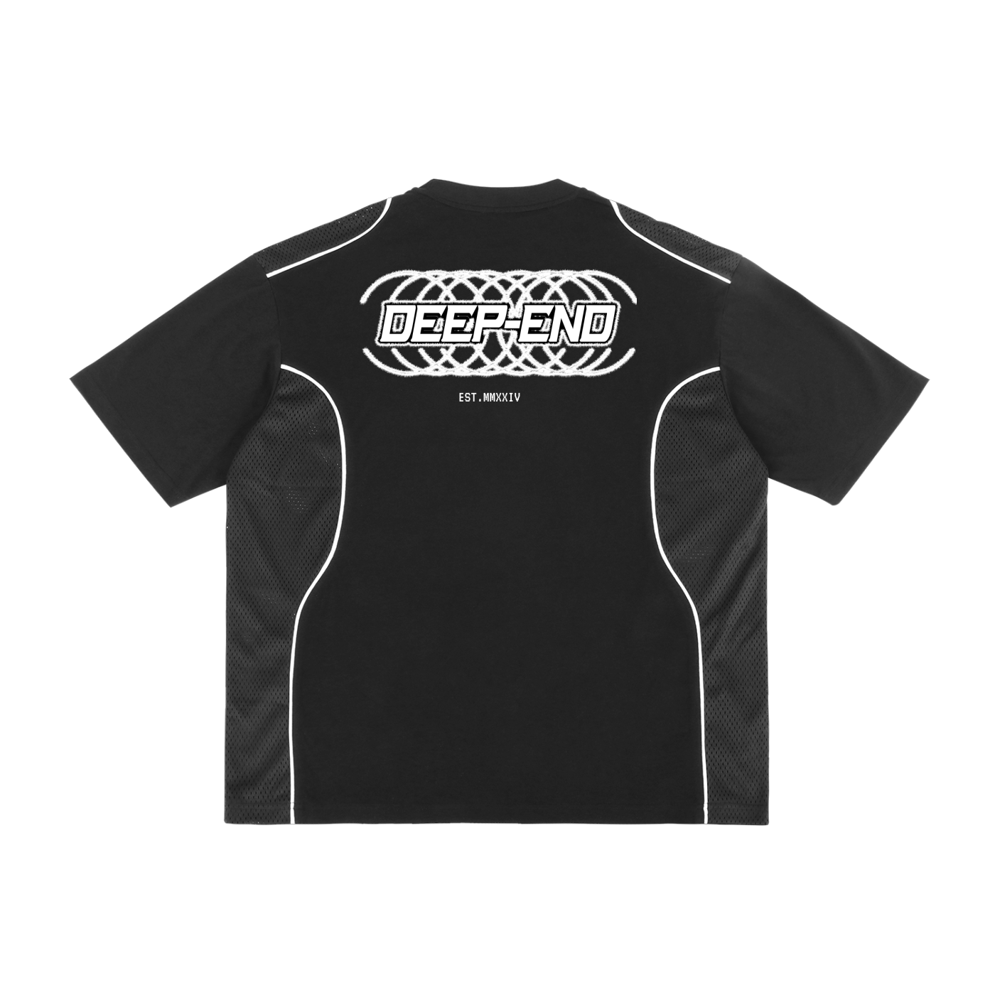 Deep-End Contrast Piped Panel T-Shirt