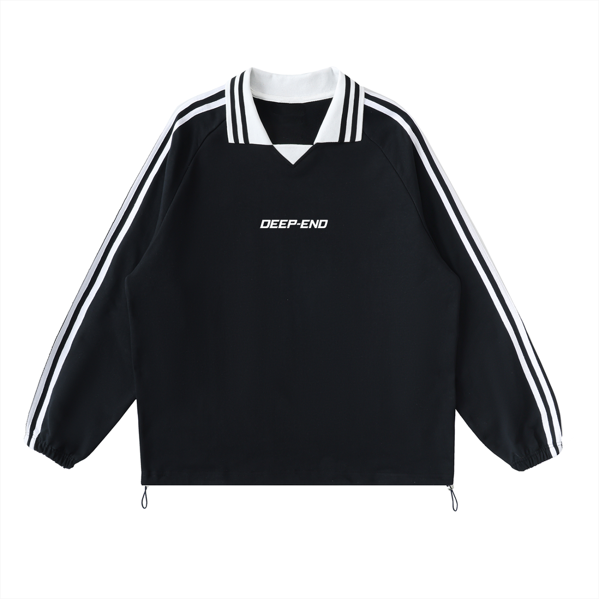 Deep-End  Lapel Collar Sweatshirt