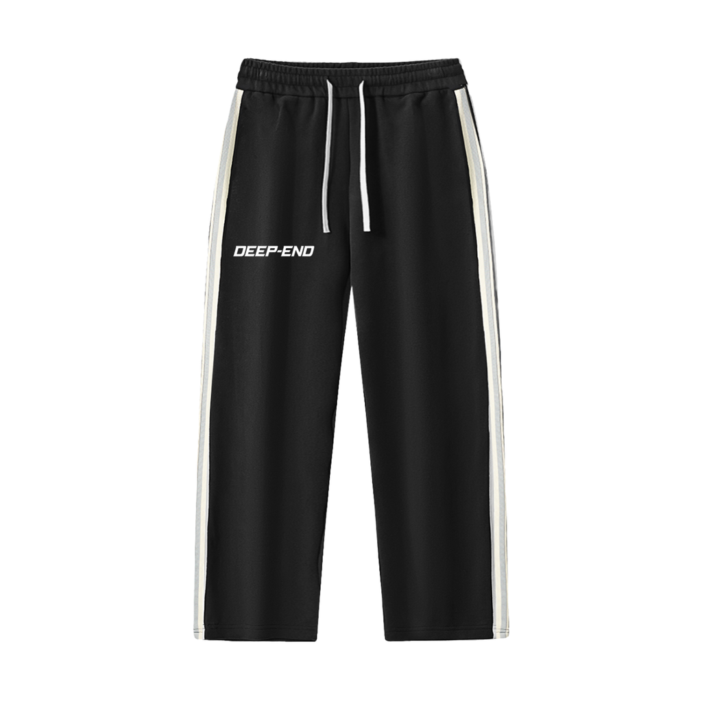 Deep-END Contrast Side-Stripe Straight-Leg  Pants
