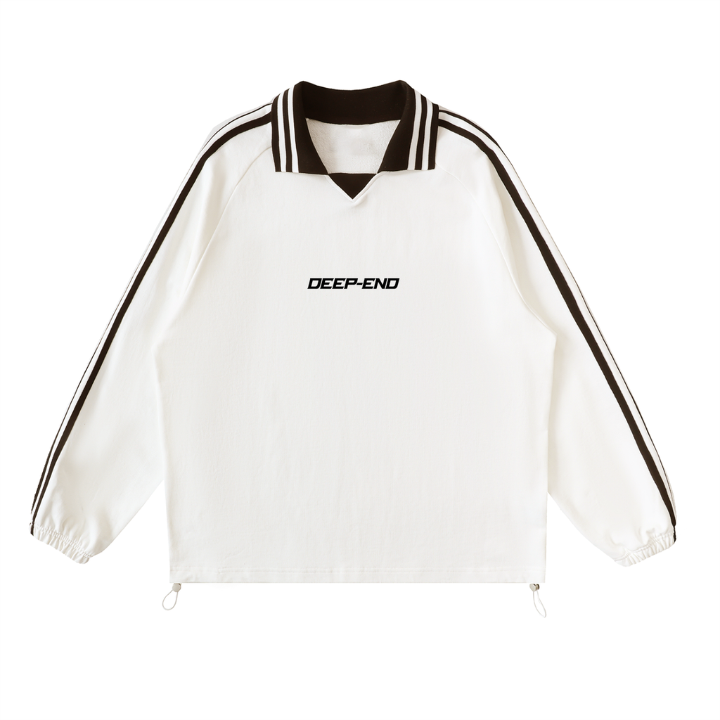 Deep-End  Lapel Collar Sweatshirt